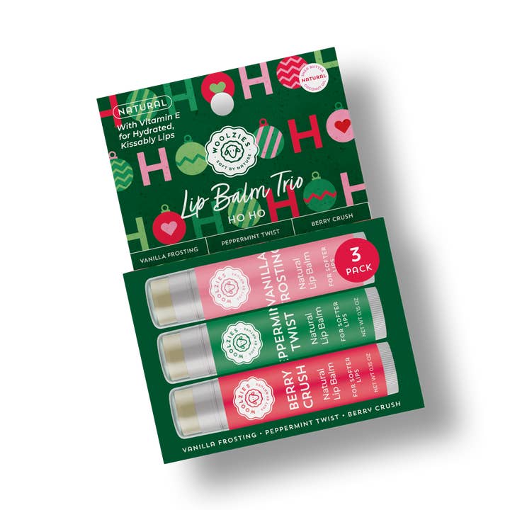 Woolzies - Wholesale Lip Balm Set - Natural Shea Butter Lip Balm Trio – HO HO Holiday3