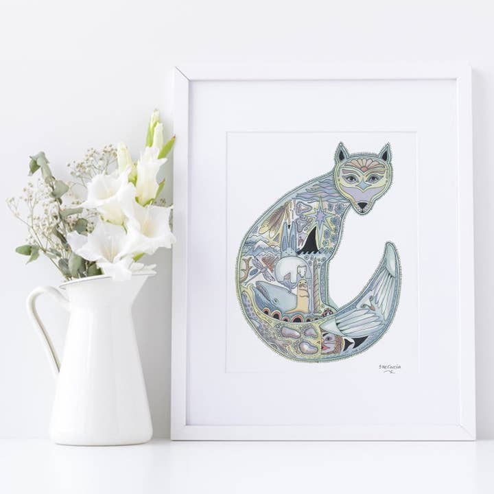 Arctic Fox Signerad Tryck för wholesale av EarthArt International