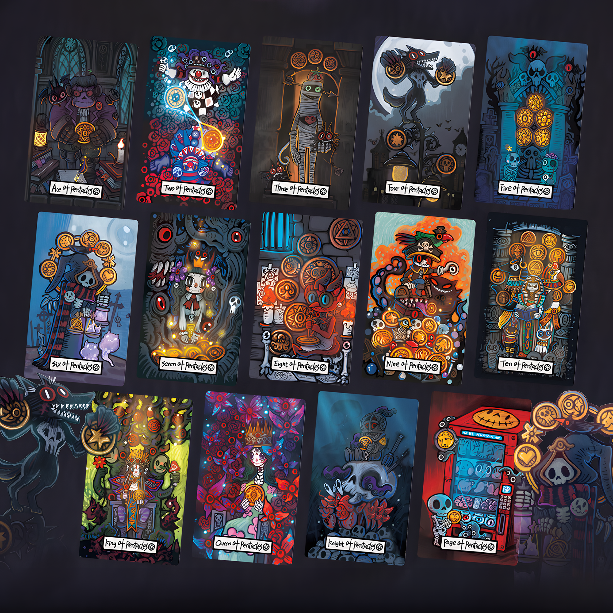 Vermilion Collection – wholesale Tarot cards – Whimsical Realm of Oddities Tarot16