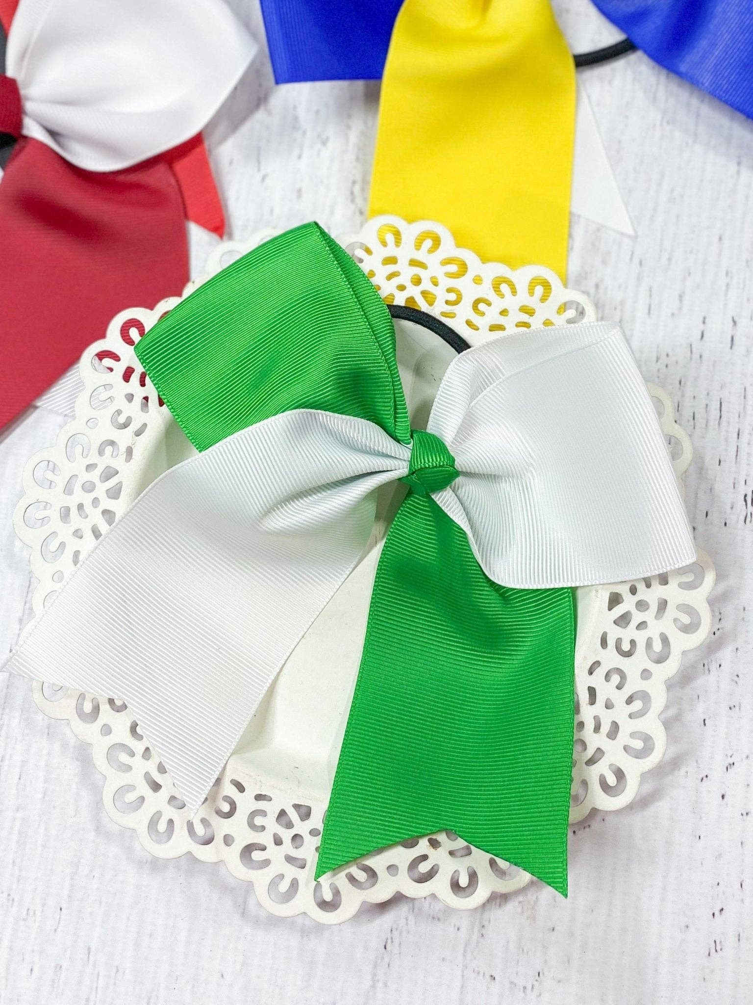 The Hair Bow Company - Wholesale Hair Bow - Kids - School Spirit Cheer Bows - Pony O - 6"4