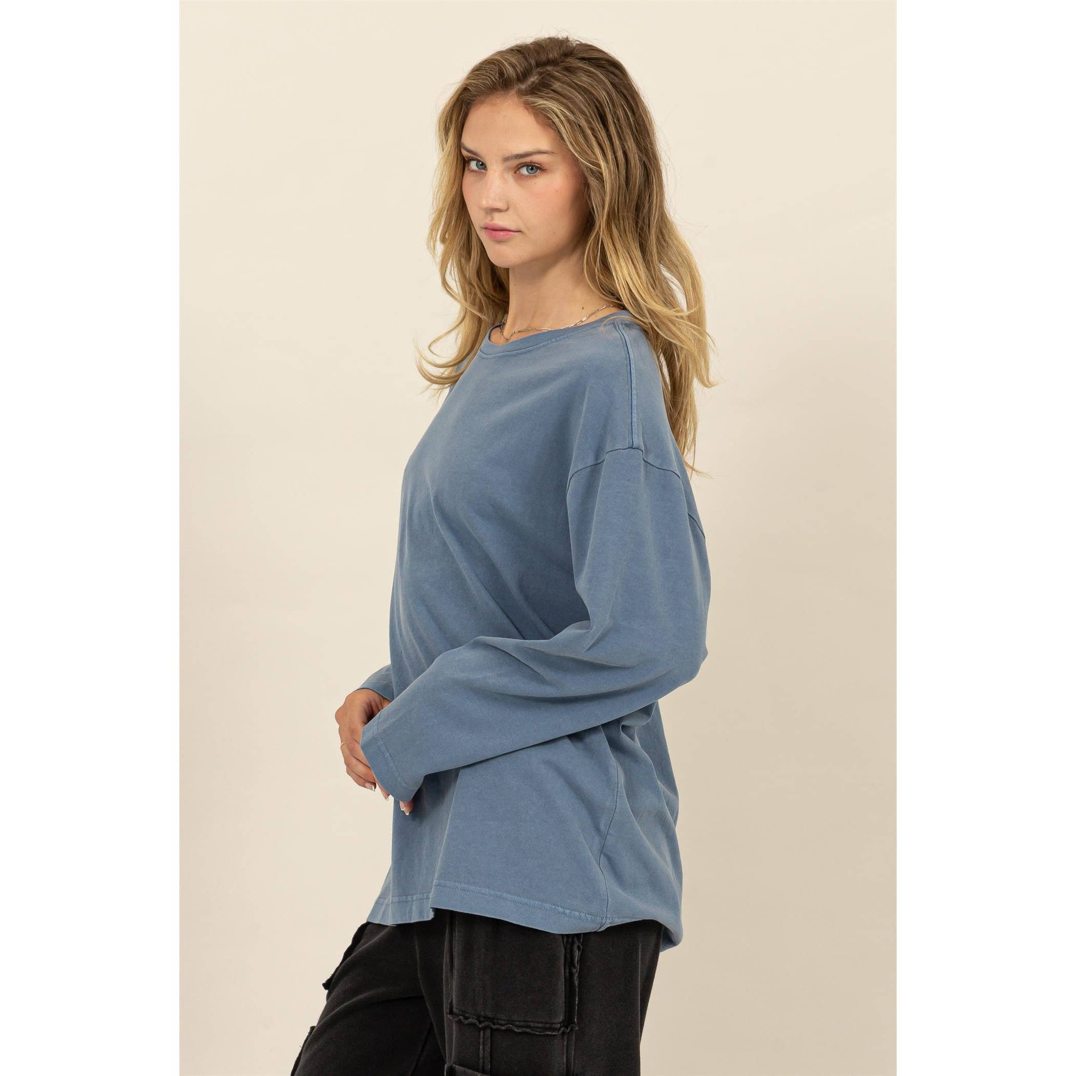 HYFVE - Wholesale Shirt - Women's - Oversized Crew Neck Long Sleeve Tee26