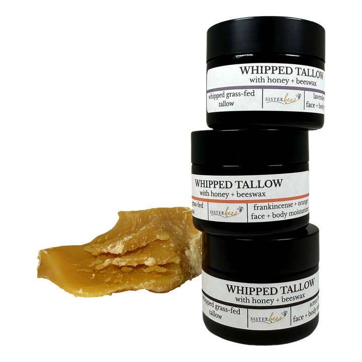 Sister Bees LLC - Wholesale Body Balm/Butter - Whipped Tallow + Honey – Frankincense + Orange1