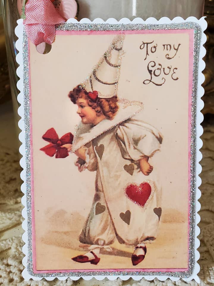 Alla hjärtans gåva tag till min kärlek prydnad minnessak för wholesale av Little Heart Designs