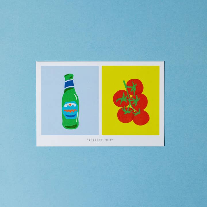 "Grocery Trip" Art Print for wholesale by Mel Andrel