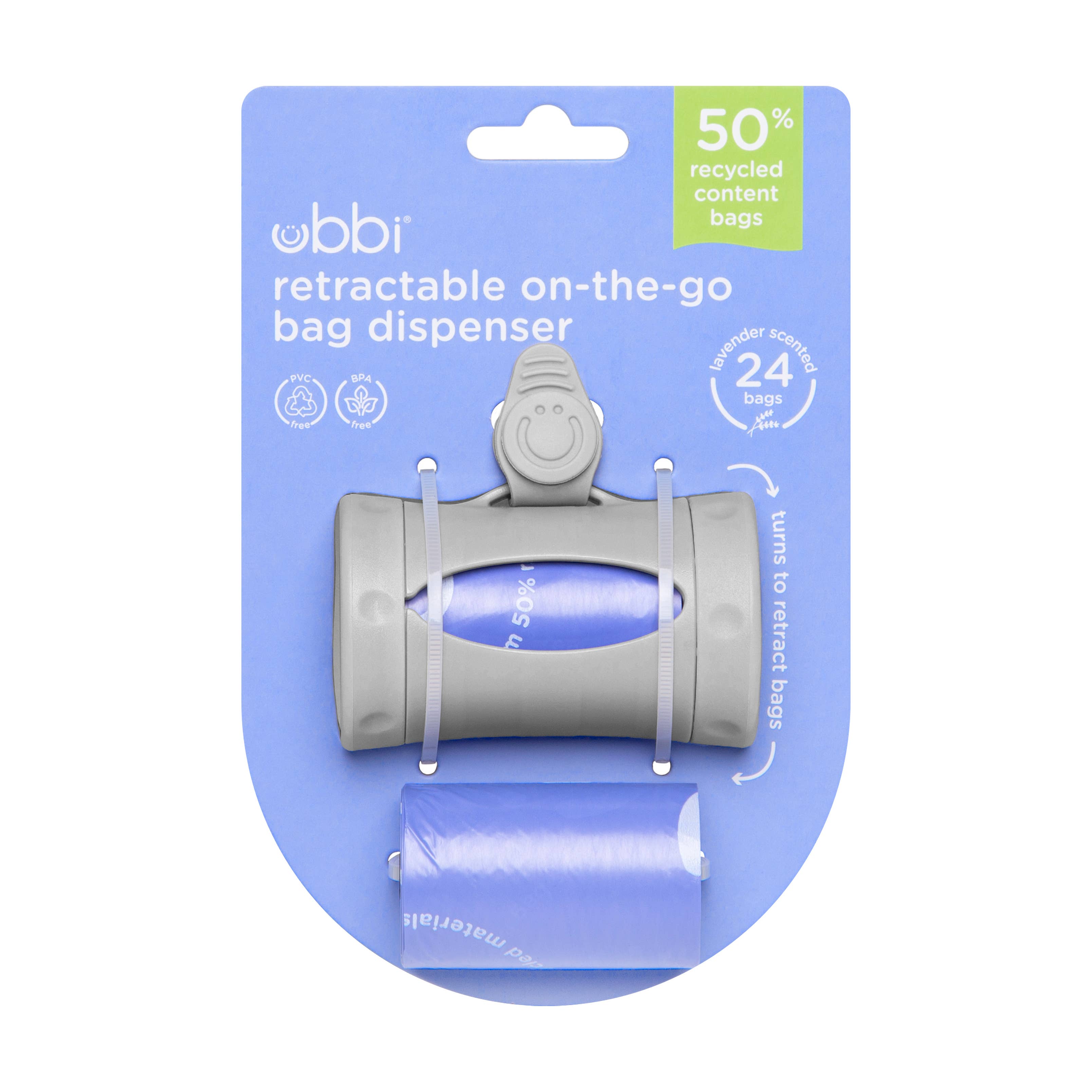 Ubbi - Wholesale Wet Bag - Kids & Baby - Gray Retractable On-the-Go Bag Dispenser8