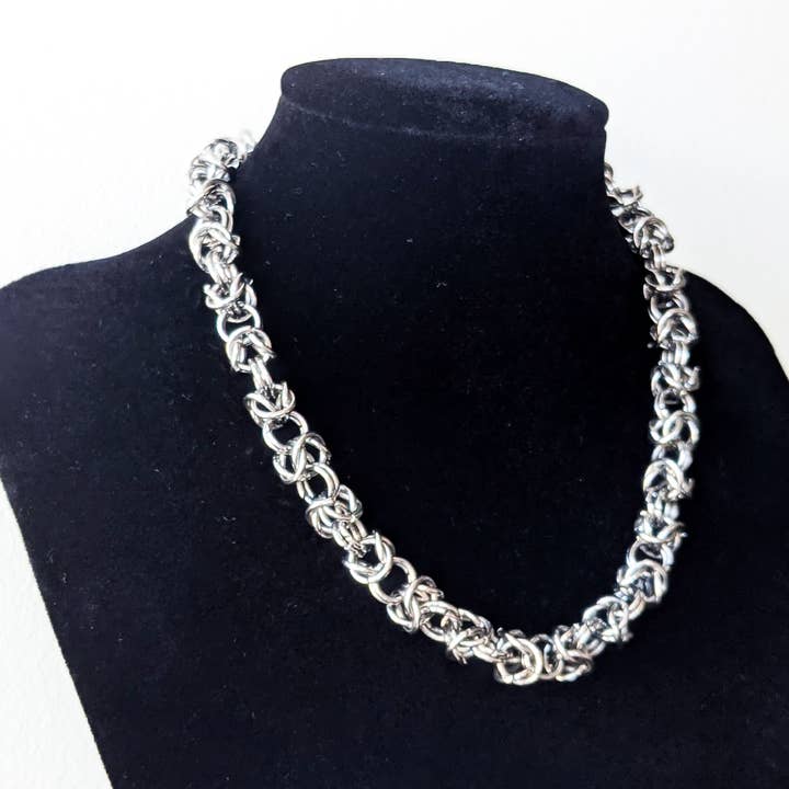 Synthetic Youths - Wholesale Choker/Collar - Byzantine Stainless Steel Chainmaille Choker1