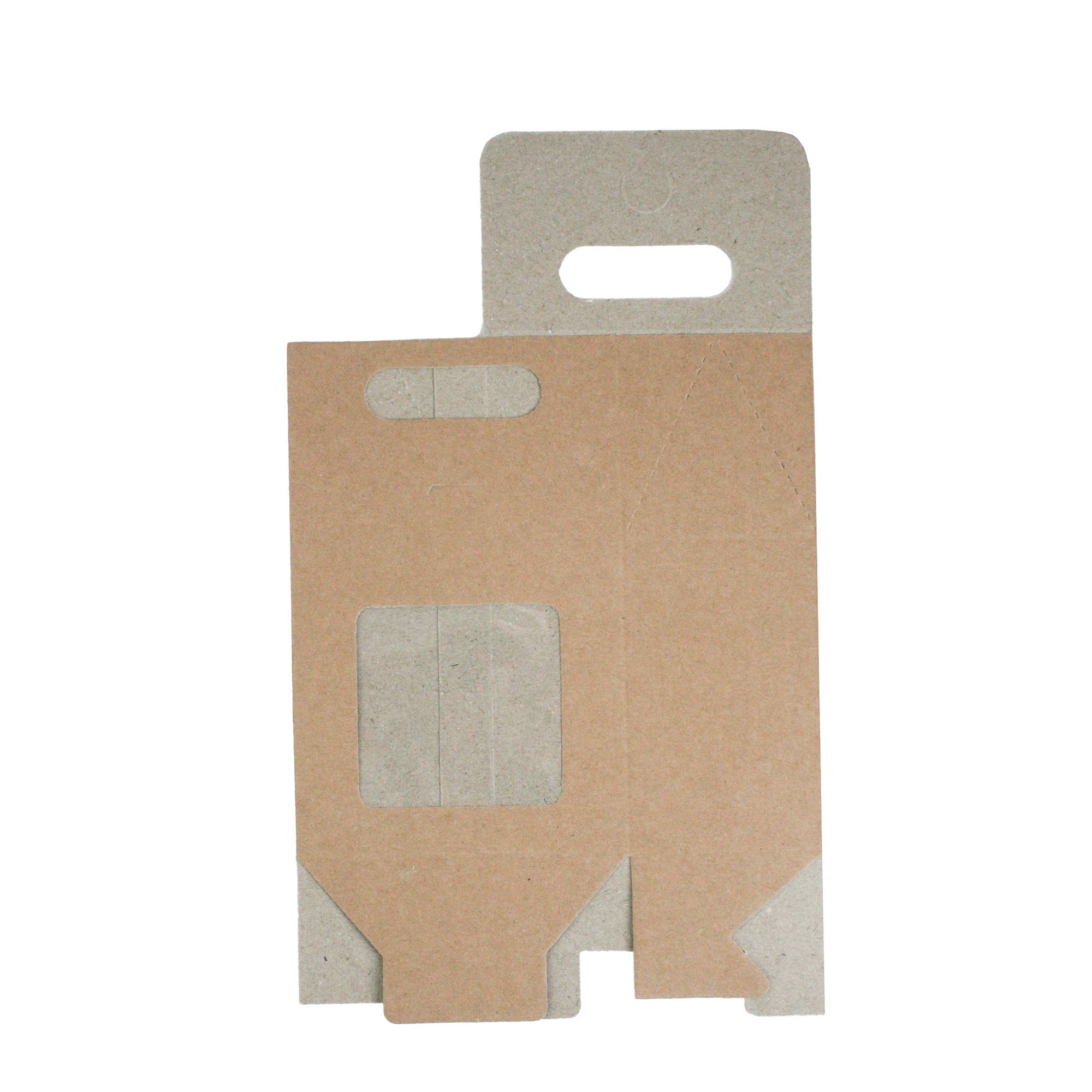 Emartbuy – Großhandel Geschenkboxen – Braune Kraftbox-Tasche mit transparentem Fenster und Griff — 12er-Pack5