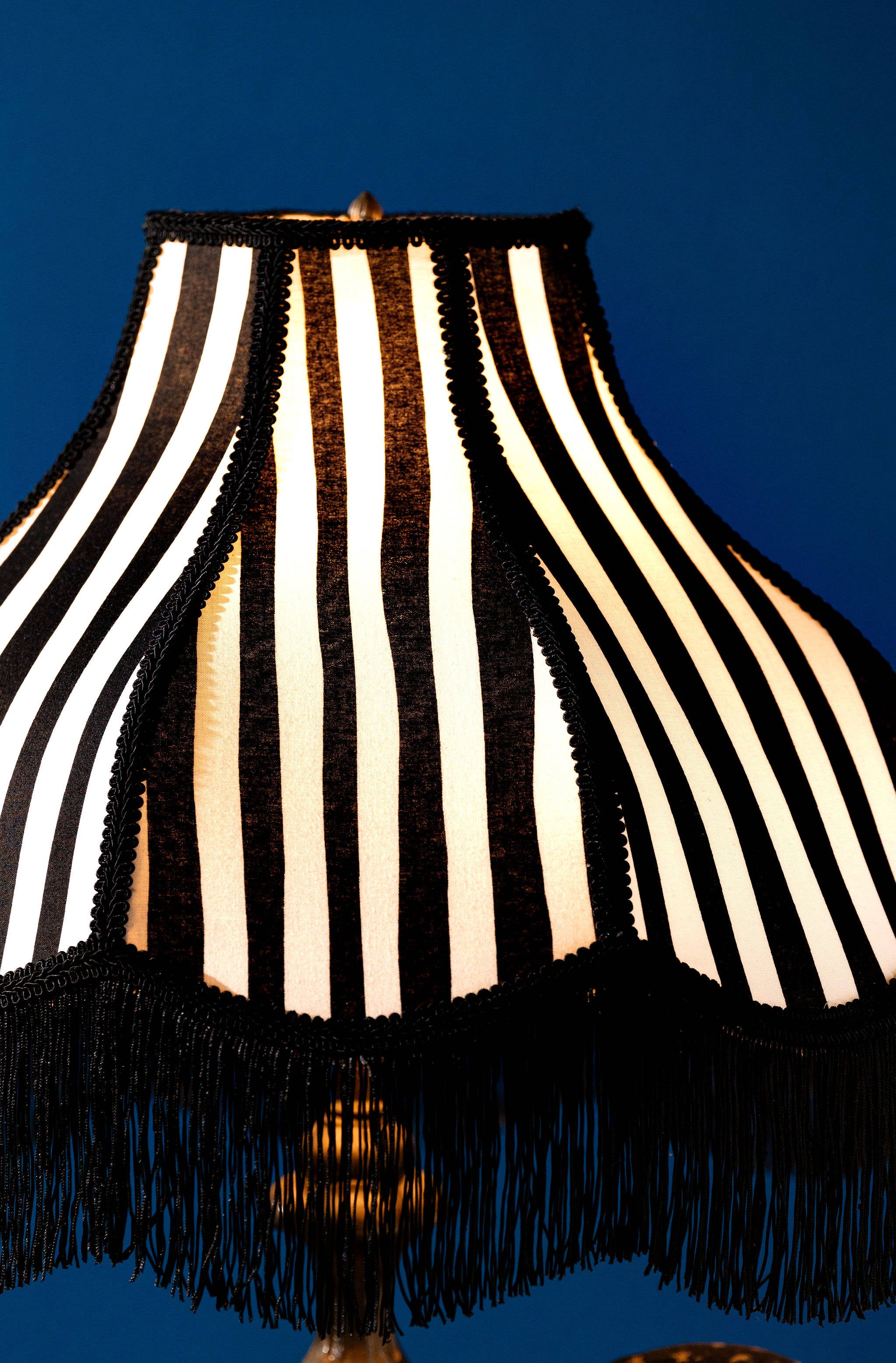 Not Your Grandma's Lampshades - Wholesale Lamp Shade - Black & White Stripes Lampshade ~ Victorian Style3