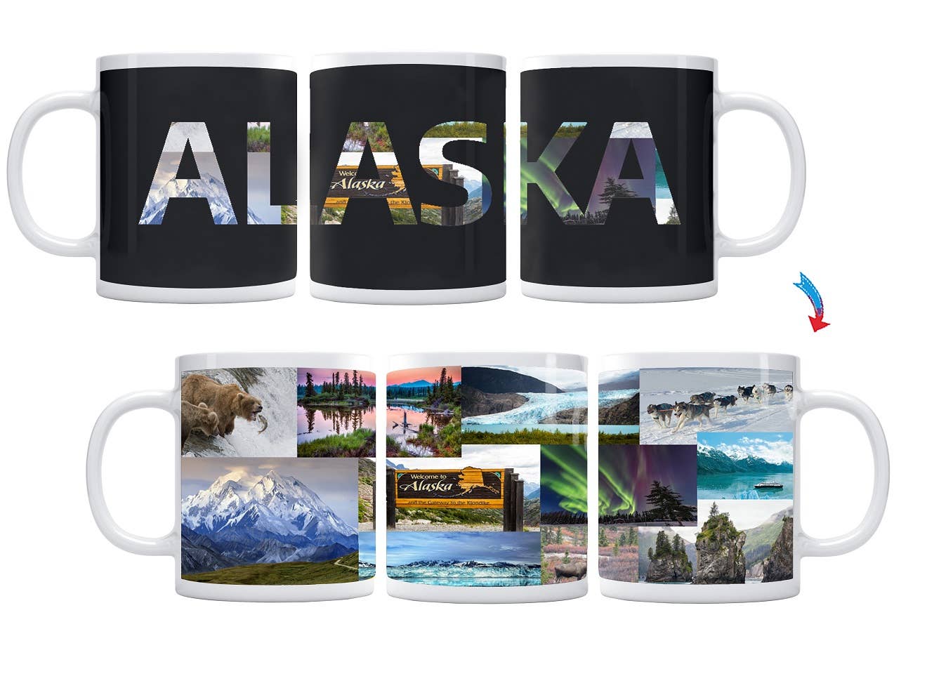 Sunkiss - Wholesale Coffee Mug - State of Alaska Color Changing Coffee Mug0