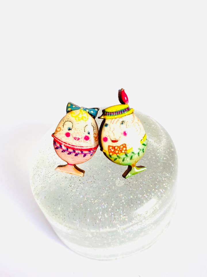Little Easter egg studs, Easter jewellery for wholesale by Rosie Rose Parker