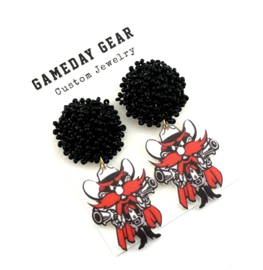 Cora's Den - Wholesale Dangle Earrings - Texas Tech Earrings