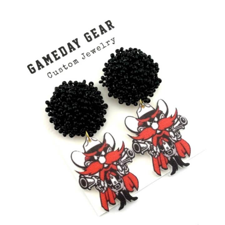 Cora's Den - Wholesale Dangle Earrings - Texas Tech Earrings 0
