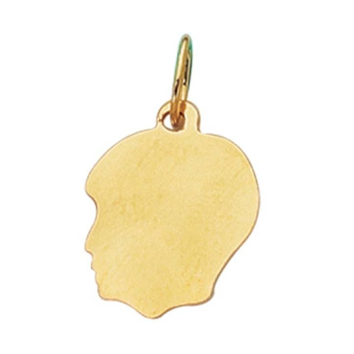 14 K gult guld glänsande pojke huvud Charm för wholesale av The Diamond Deal