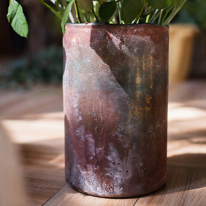 Rustic Reach - Wholesale Vase - Rust Style Art Glass Vase2