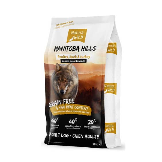 Natura Wild Manitoba Hills Kornfrit Hundefoder - 12 kg for engroshandel hos Hundeudstyr Engros ApS