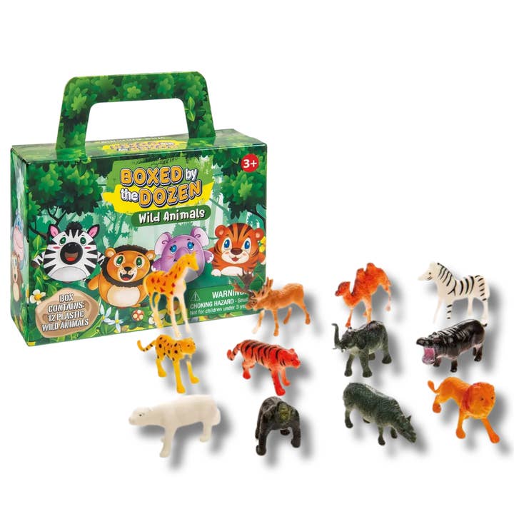 Master Toys Boxed by the Dozen 12 Plastic Wild Animals for wholesale by Master Toys & Novelties Inc.