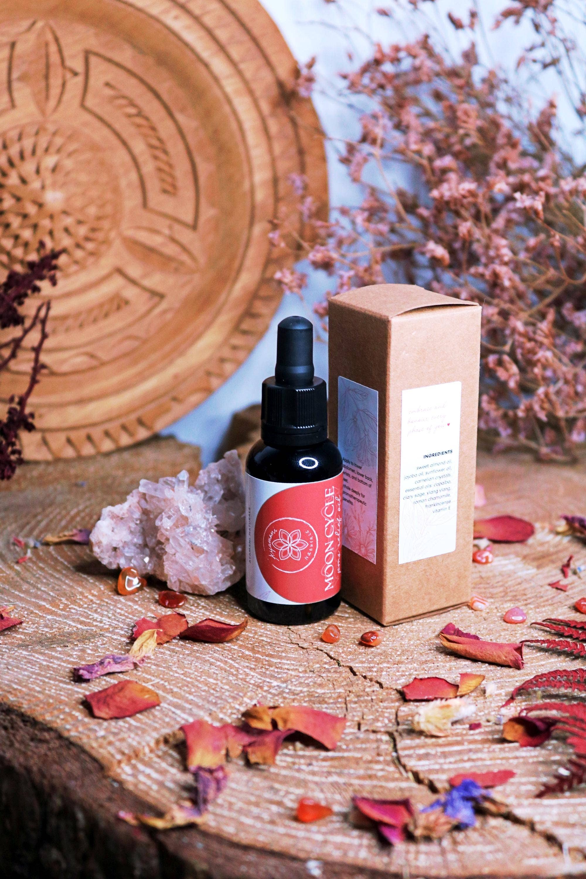 Ayamani Naturals - Vendita all'ingrosso Olio essenziale - Olio Moon Cycle per Sollievo da PMS con Copaiba, Incenso e Altri Estratti3