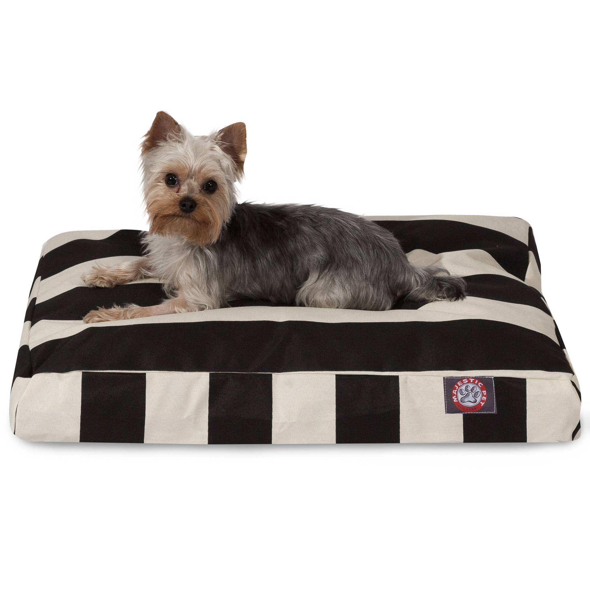 Majestic Pet Products - Vente Panier – chien - Panier rectangle pour chien en mousse à mémoire déchiquetée à rayures verticales32