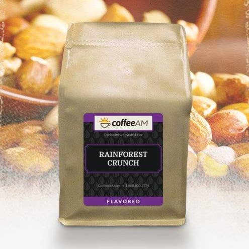 Rainforest Crunch Flavored Coffee for wholesale by CoffeeAM