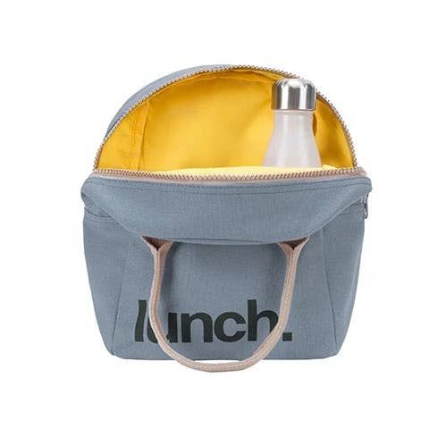 Fluf - Wholesale Lunch Bag/Box - Zipper Lunch Bag - 'Lunch' Blue3