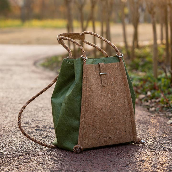Envirosax - Wholesale Shoulder Bag - Women's - Envirosax Organic Cork Shoulder Bag – Extendable Backpack EN25124 | Eco-Friendly Travel Bag2