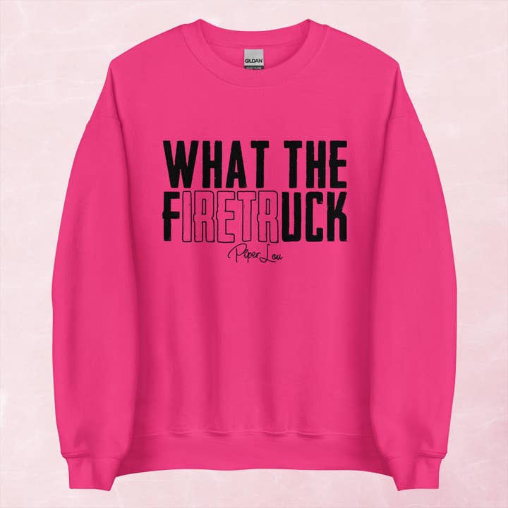 Piper Lou Collection - Wholesale Graphic Sweatshirt - Women's - What The Firetruck Graphic Crewneck Sweatshirt6