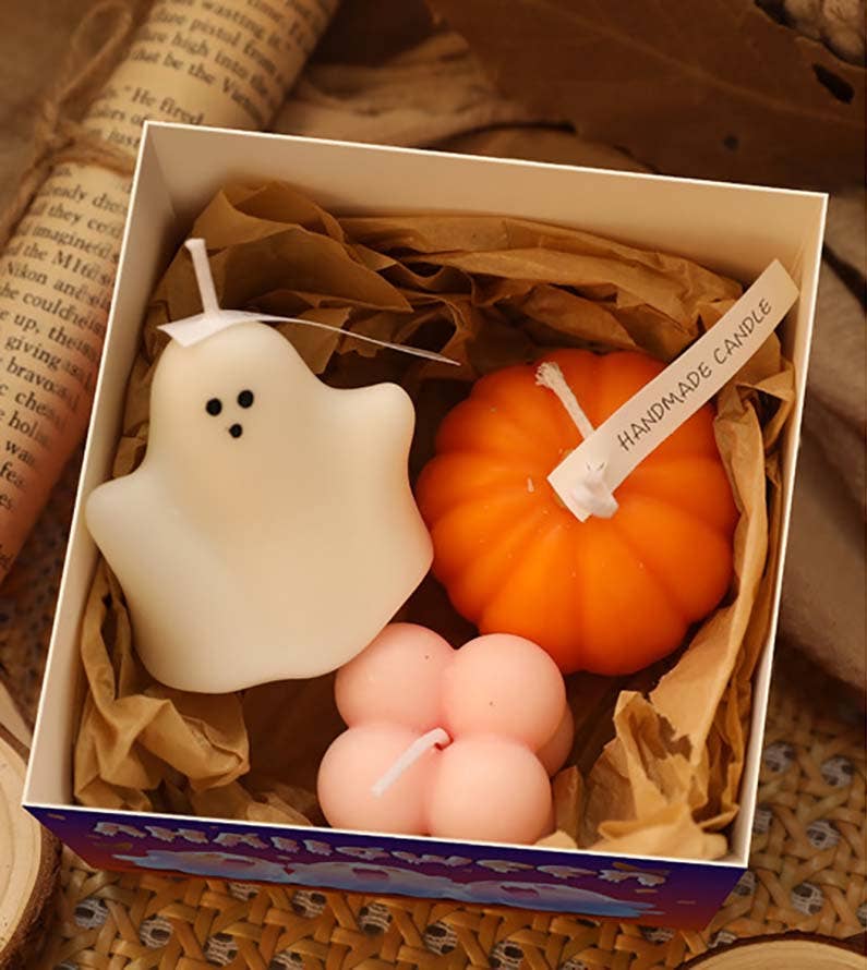 Candles Meta - Wholesale Novelty Candle - Halloween Ghost Gift Box Set Scented Candles CM0230