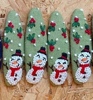 Quince Fables - Wholesale Barrette - Women's - Xmas Theme Embroidered Hair Barrette, Christmas Collection✅12