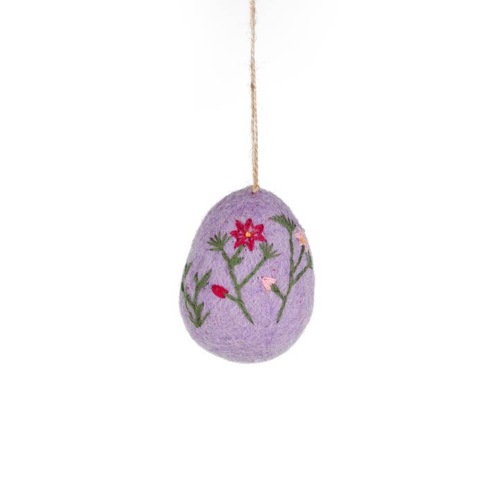 Felt So Good - Wholesale Ornament - Handmade Felt Large Floral Easter Eggs Variety Pack