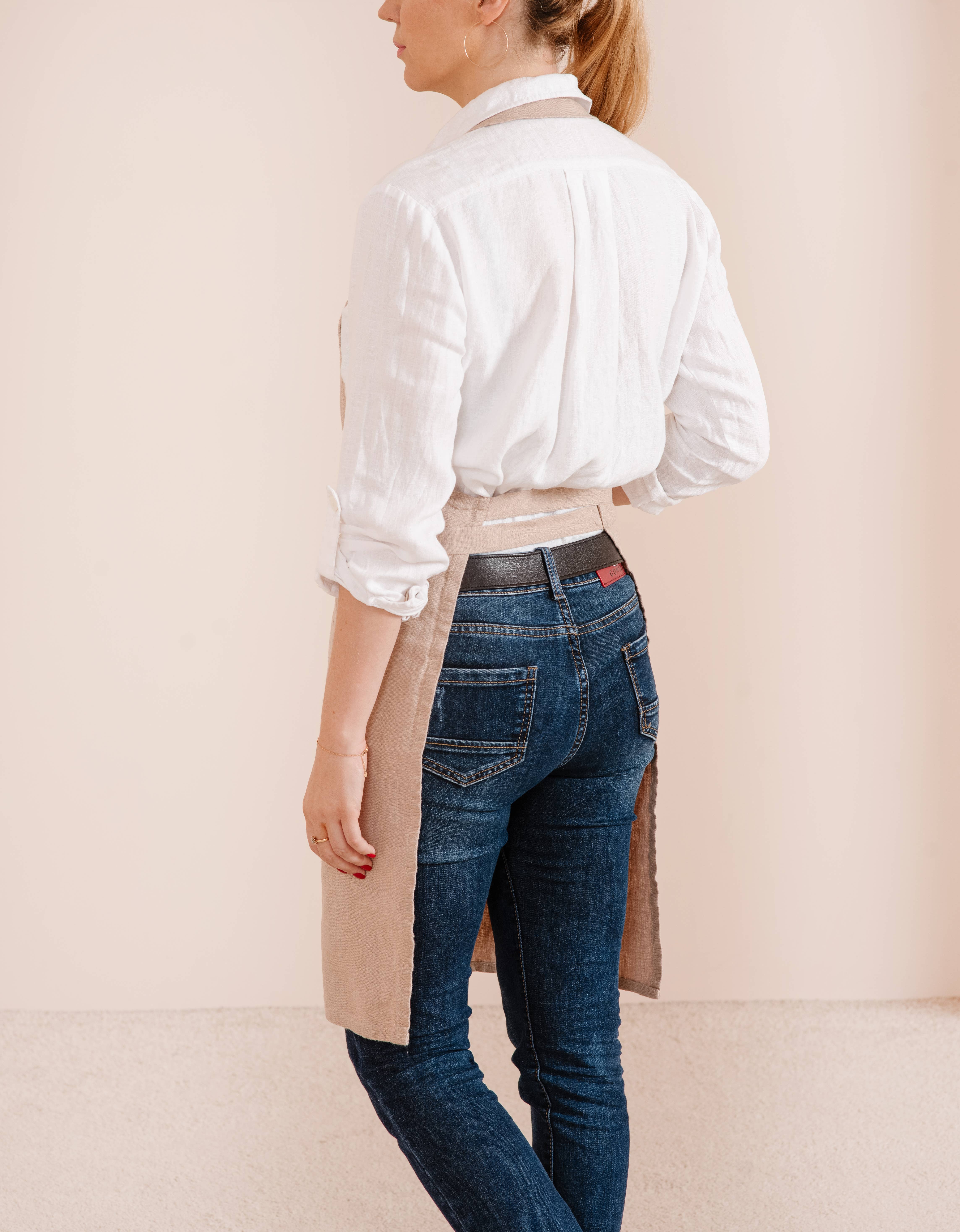 LinenQ - Wholesale Apron - Linen apron with pockets in various colors 24