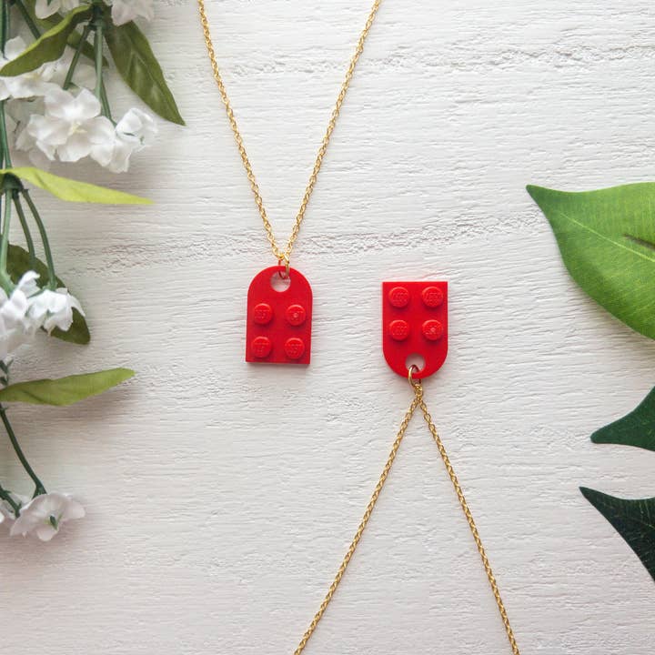 AO Designs LLC - Wholesale Pendant/Charm Necklace - Lego Heart Necklace | Made of real Legos | Valentine
