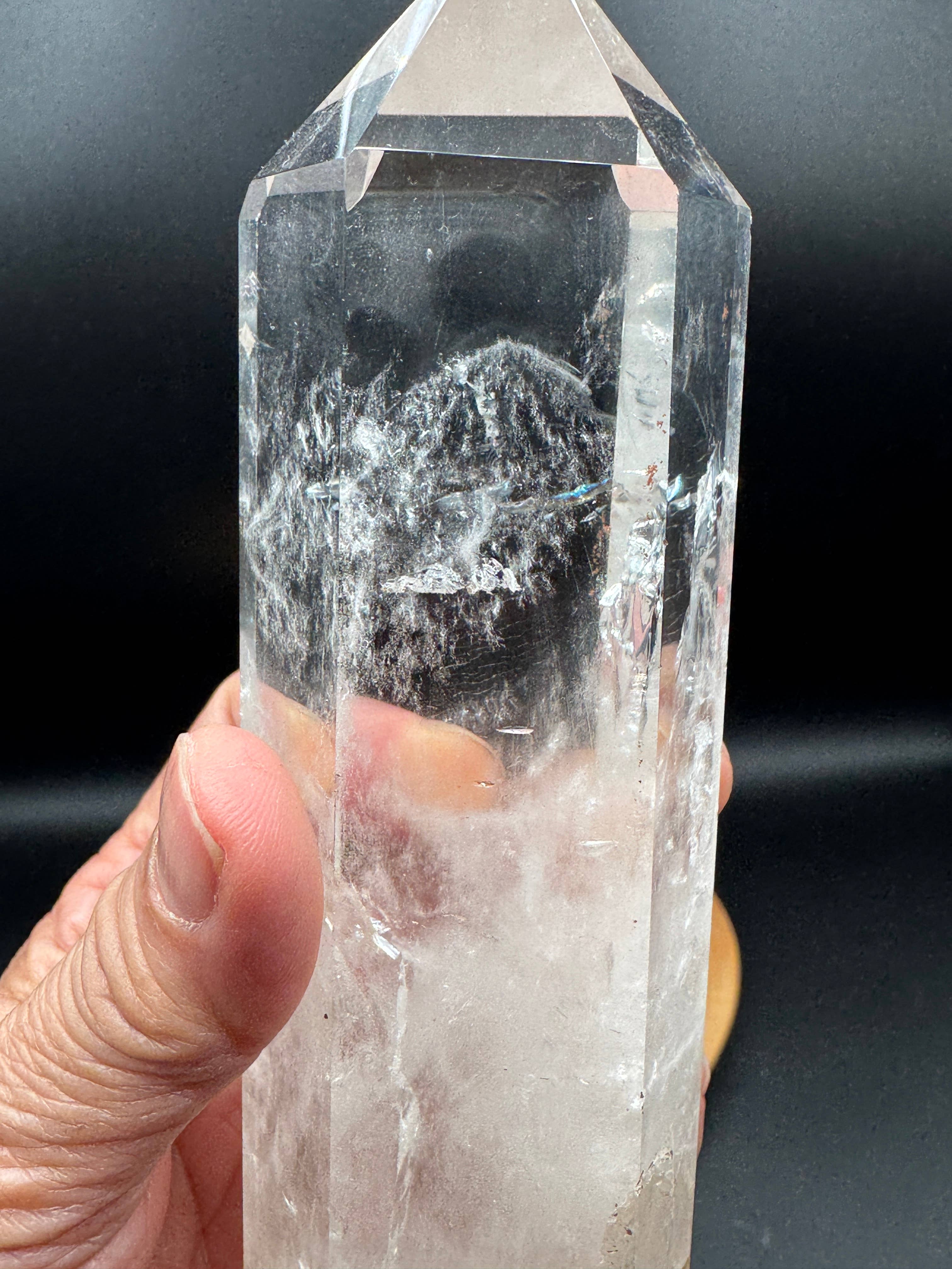 The 7 Directions - Wholesale Spiritual Stone/Crystal - Unique quartz phantom DT on custom stand H28513