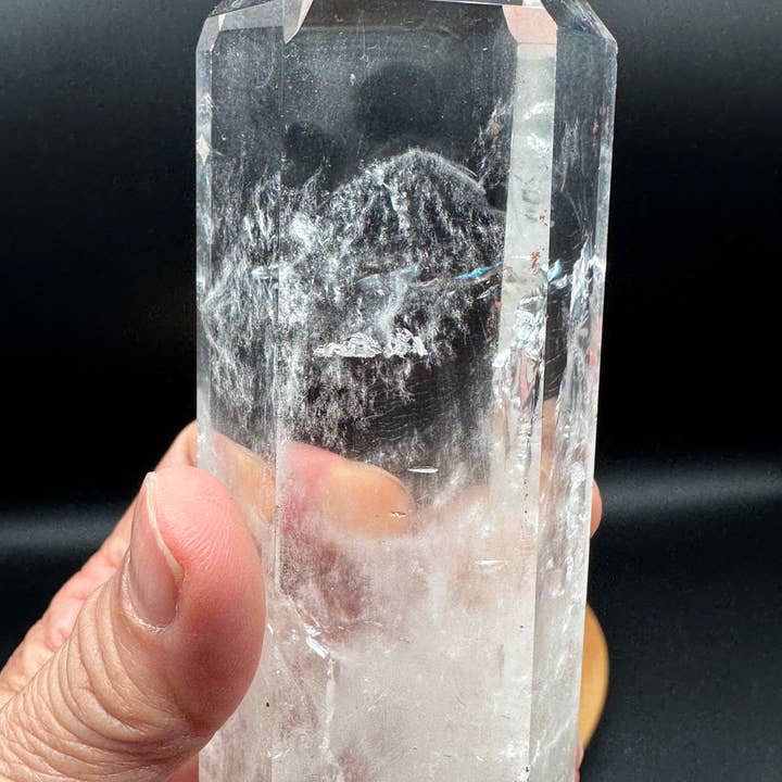 The 7 Directions - Wholesale Spiritual Stone/Crystal - Unique quartz phantom DT on custom stand H28513