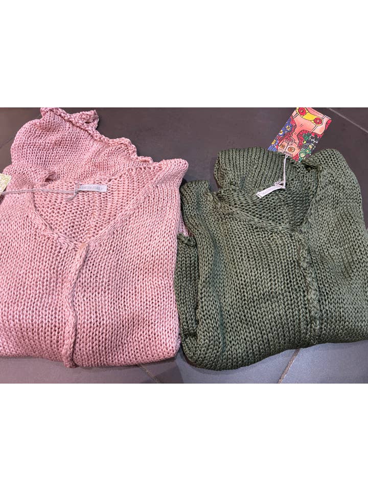 la maison des fibres naturelles – Engroshandel Pullover - Dame – Oversize strikvest i bomuld 1669 100% bomuld11