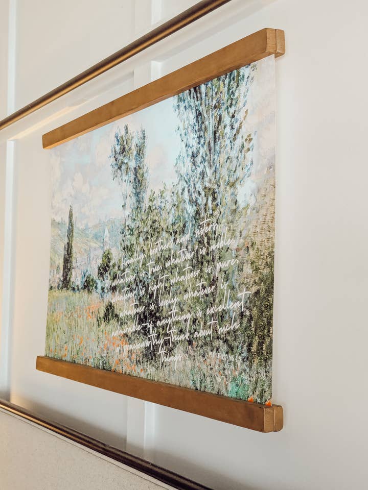 Philippians Tapestry: Magnetic Wood Frame for wholesale by Heaven & Home