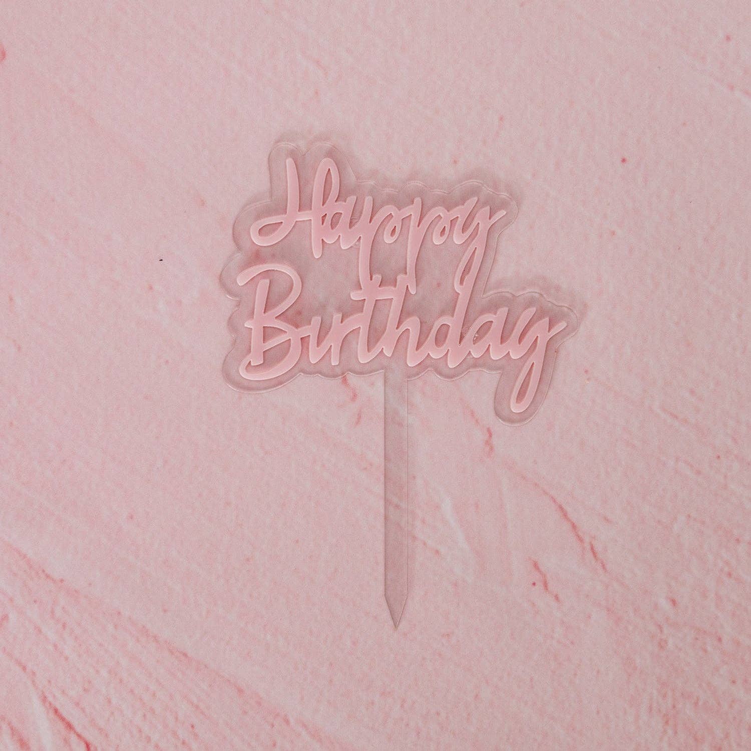 Oh It's Perfect - Vente Décoration pour cake/cupcake - Décor de gâteau « Happy Birthday » en acrylique superposé0