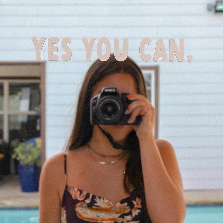 Electric Feels Company - Wholesale Sticker - Yes You Can | Mirror Decal | Affirmation Sticker1