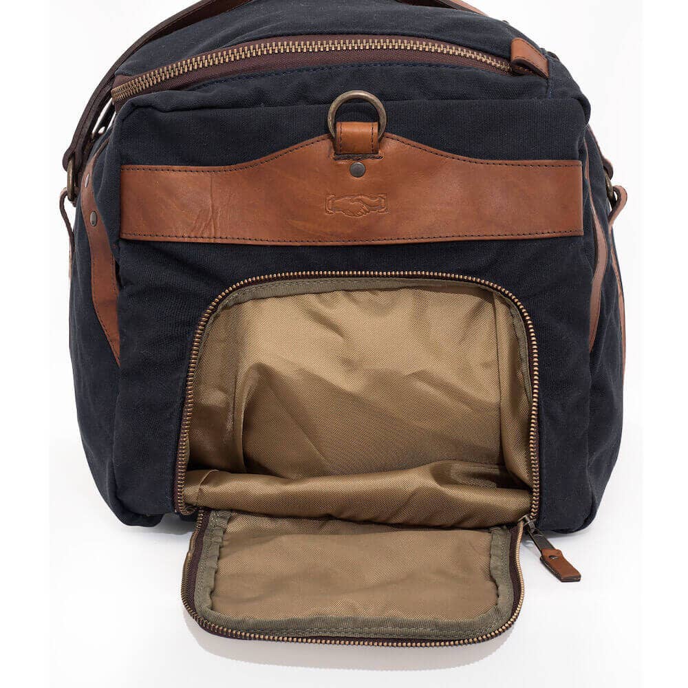 Mission Mercantile Leather Goods - Wholesale Weekender Bag - Unisex - Campaign Waxed Canvas Medium Duffle Bag23