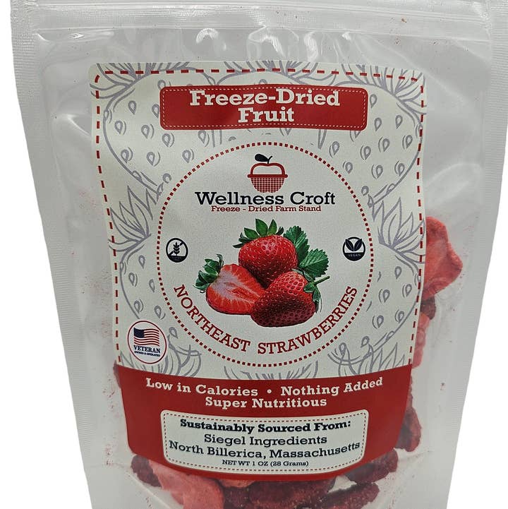 Wellness Croft - Wholesale Dried/Dehydrated Fruit - Northeast Sourced Strawberry Pouch