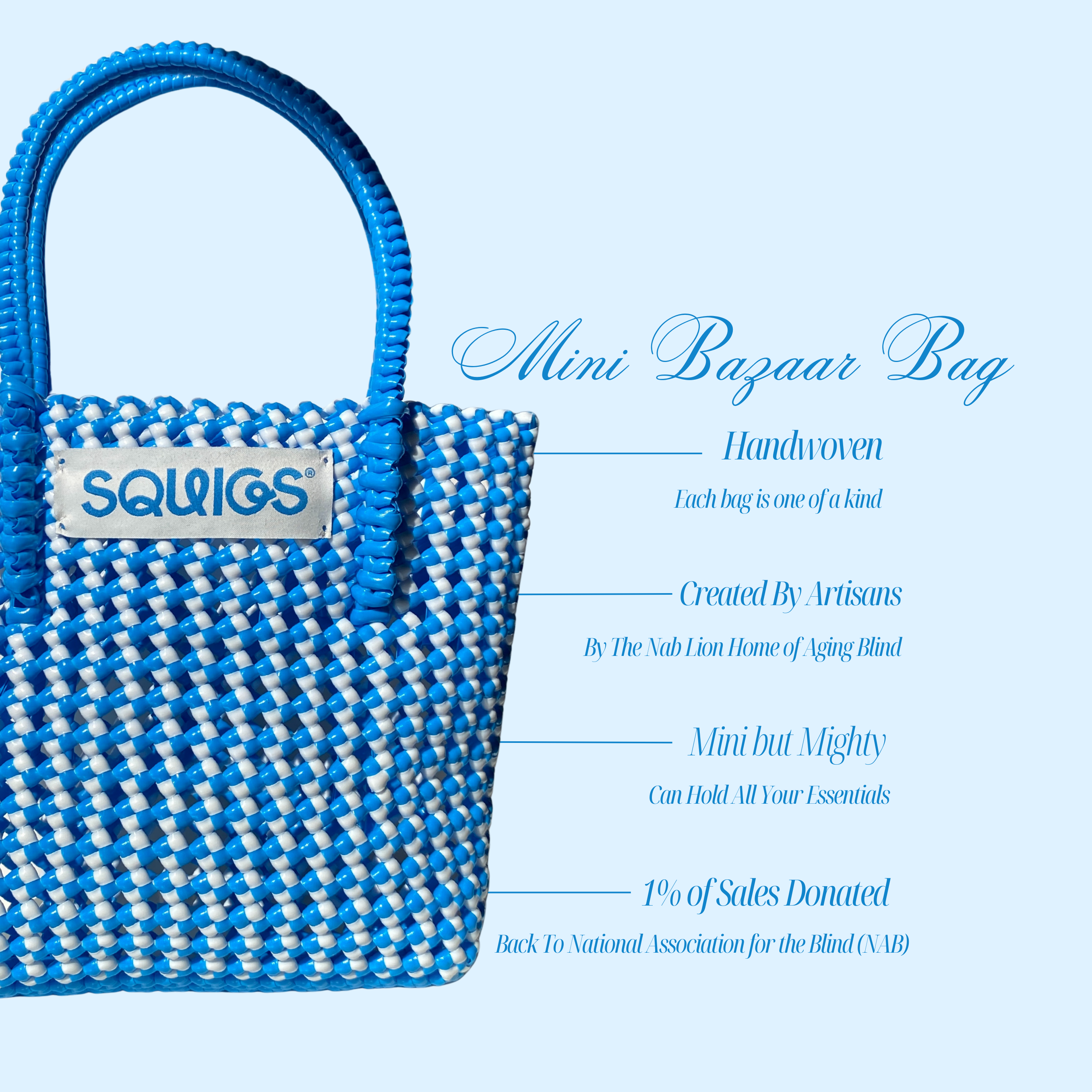 Squigs Beauty - Wholesale Tote Bag - Women's - Mini Bazaar Bag2