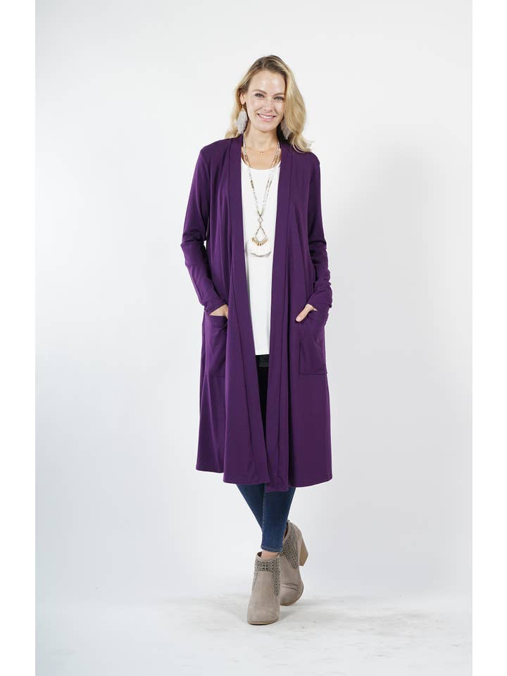 42POPS - Wholesale Cardigan - Women's - ",,...._ Open cardigan w/ slouchy pockets8