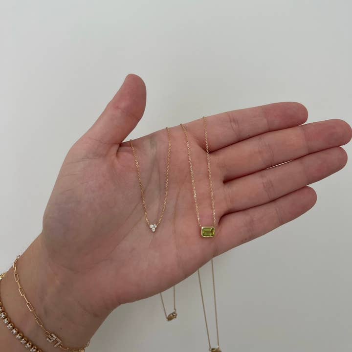 14k Mini Trio diamanthalsband för wholesale av LE Fine Jewelry