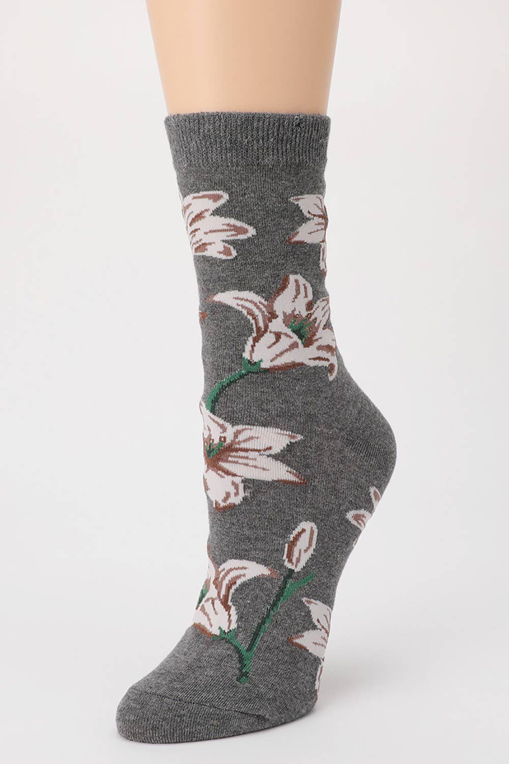 193 FLEURS Chaussettes Crew en coton mélangé à motif floral en vente sur Faire6