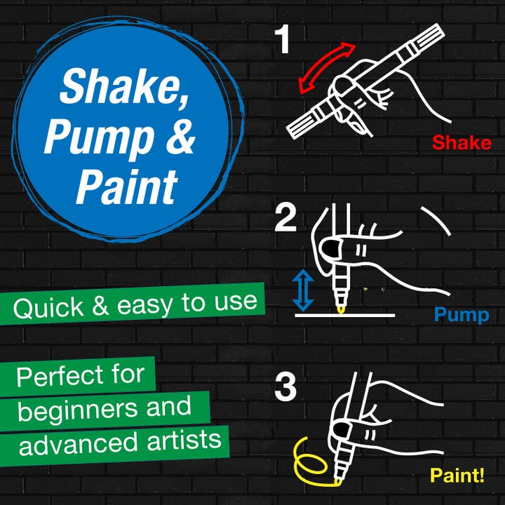 Faber-Castell / Creativity for Kids - Wholesale Marker - Shake & Paint Acrylic Markers 6 Ct Classic Colors