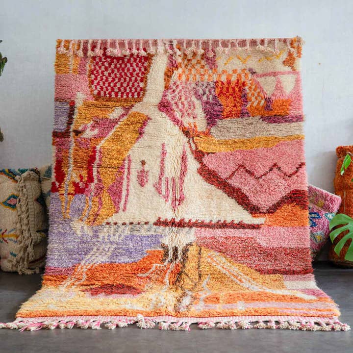 Moroccan Woven Treasures – wholesale Matta – Färgglad marockansk matta, handvävd matta, shag matta, berbermatta