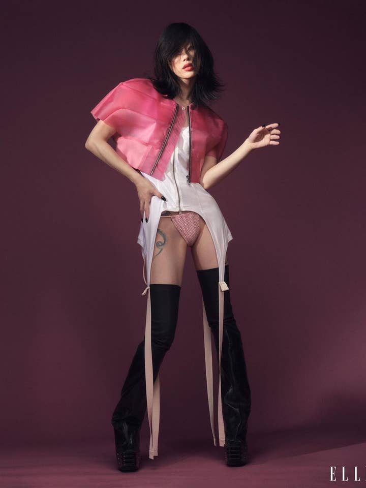 Rosa Shiney Hiney Damenunterwäsche-Set in schillerndem Pastell in Babyrosa mit hoher Taille und hohem Bund für den Großhandel auf Faire1