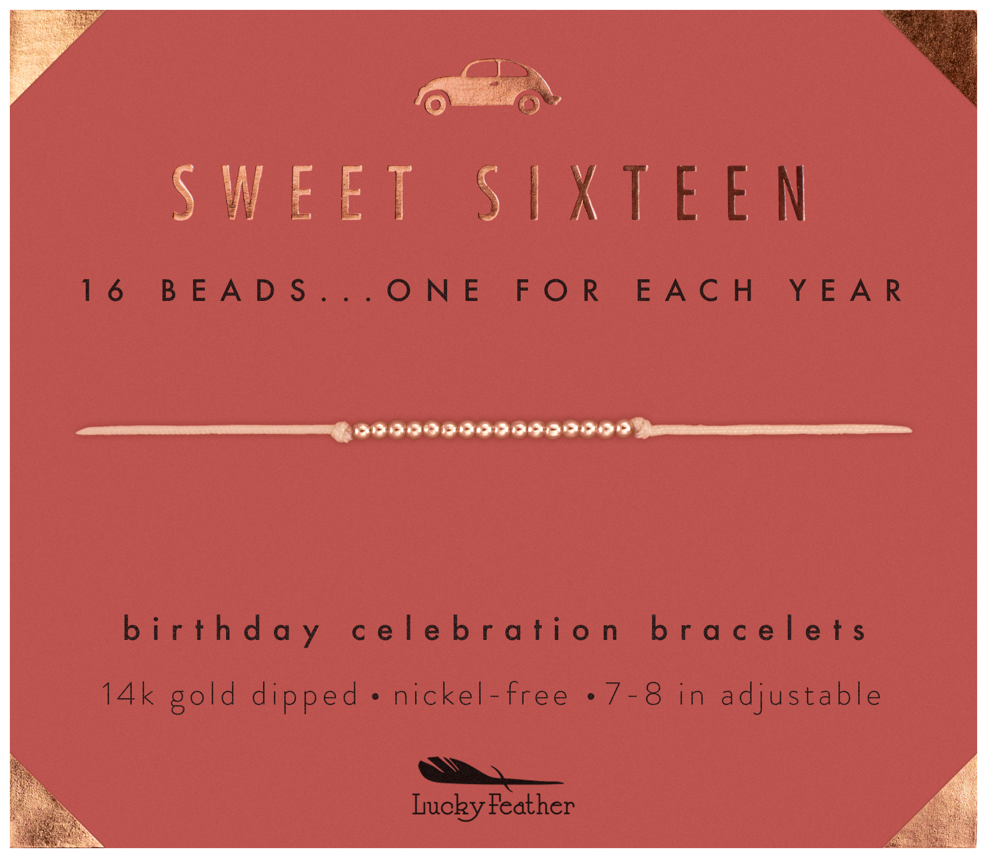 Lucky Feather - Wholesale Beaded Bracelet - 16th Milestone Birthday Bracelet - A Bead for Each Year9