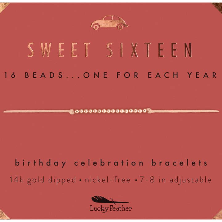 Lucky Feather - Wholesale Beaded Bracelet - 16th Milestone Birthday Bracelet - A Bead for Each Year9