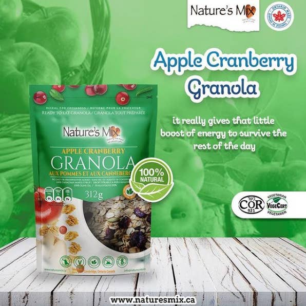 Nature's Mix Apfel Cranberry Granola 24x312G für den Großhandel von Nature's Mix