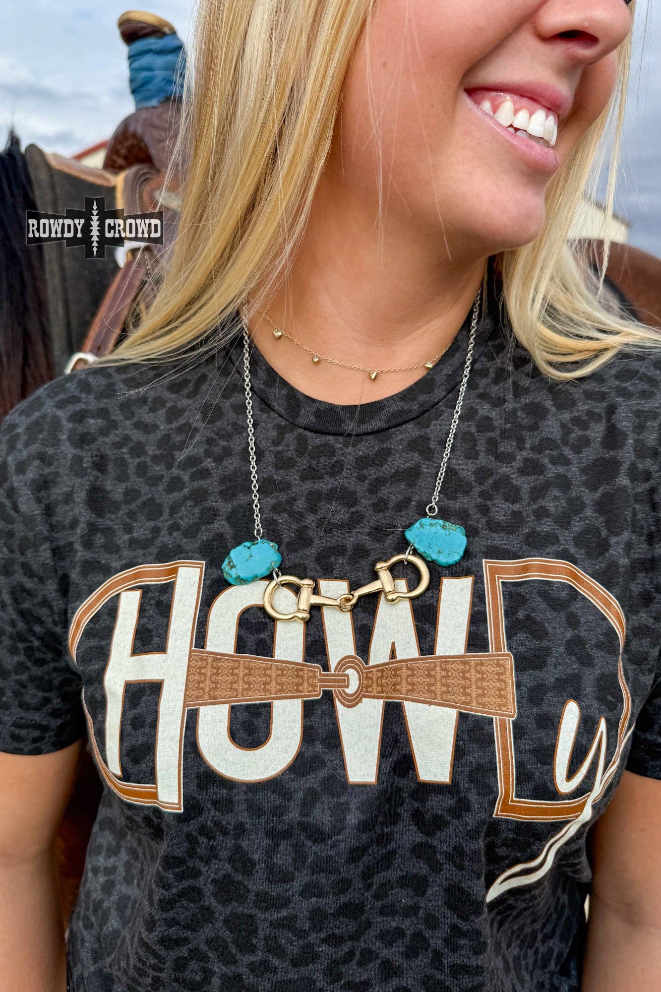 Rowdy Crowd Clothing - Vente Colliers à pendentif - Collier en perles turquoise2